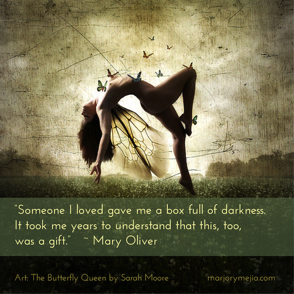 The-Butterfly Queen by Sarah Moore and Mary Oliver quote